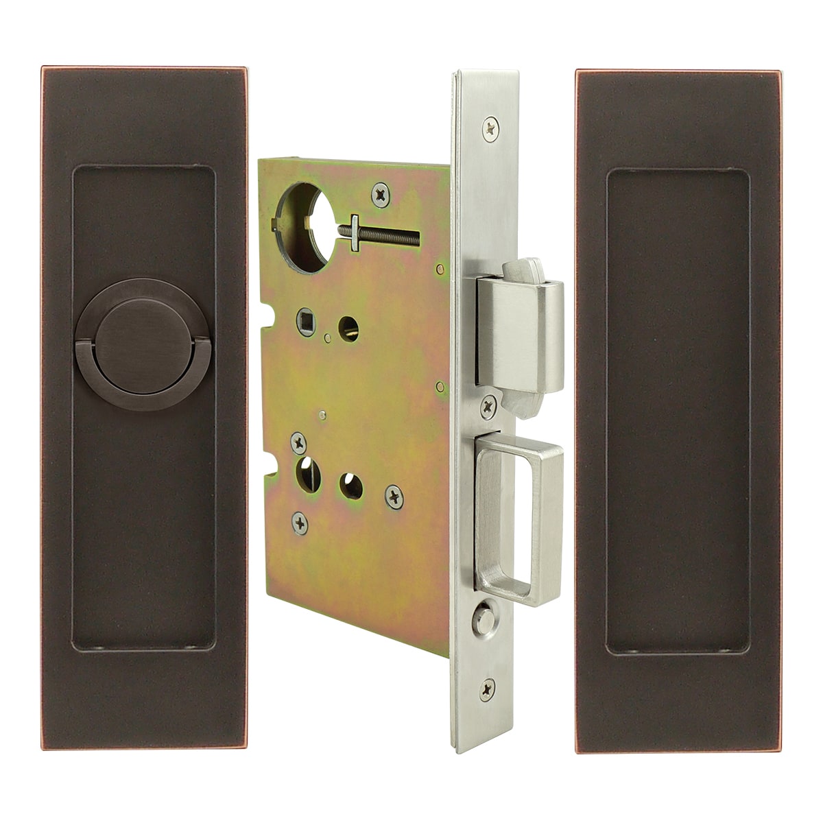 INOX FH27PD8460-TT09-10B Oil Rubbed Bronze FH27 Series Patio Privacy Pocket  Door Lock with TT09 Thumb-Turn Release
