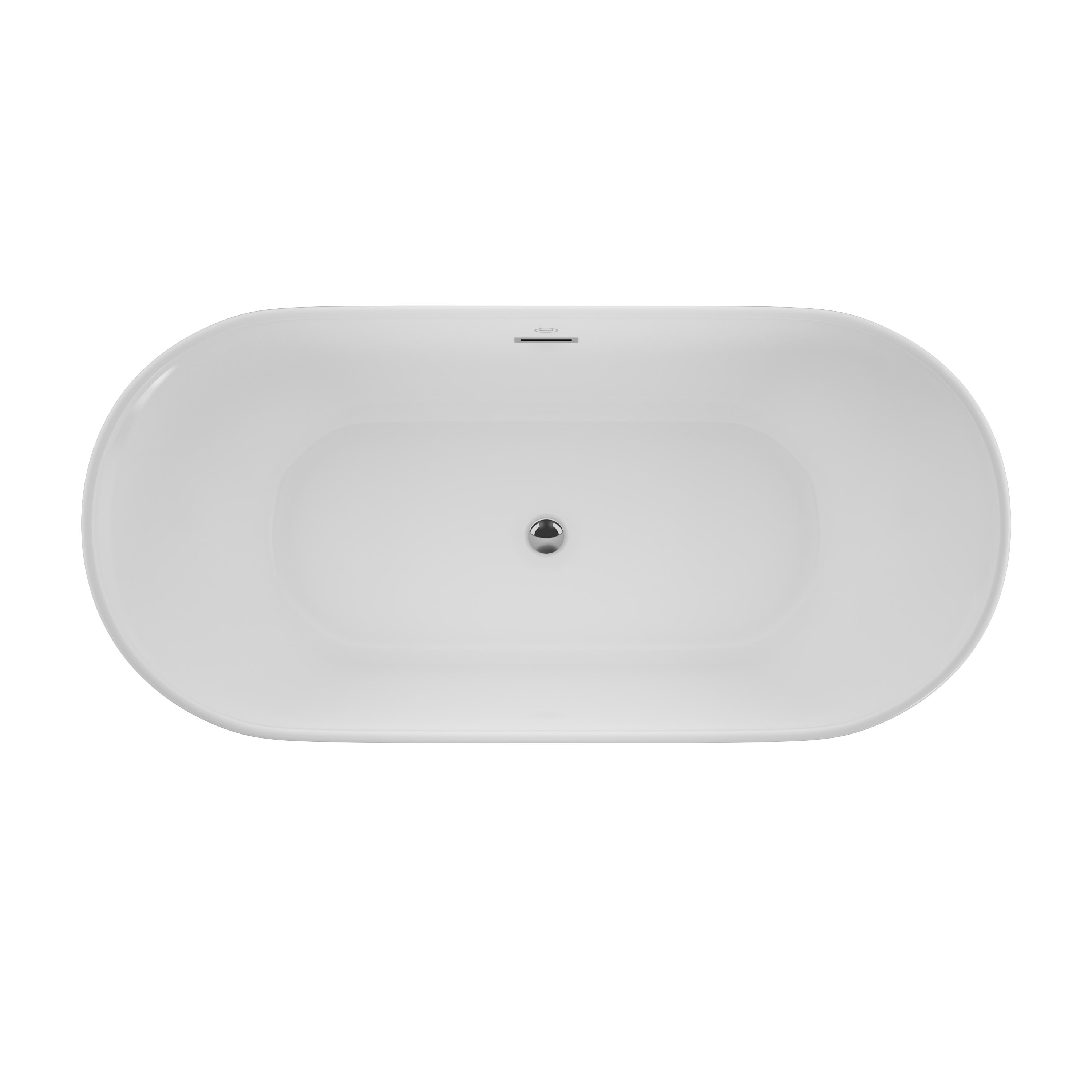 Jacuzzi PU85W59 White White Trim Lyndsay 67 Free Standing Acrylic Soaking Tub with Center Drain Drain Assembly and Overflow FaucetDirect