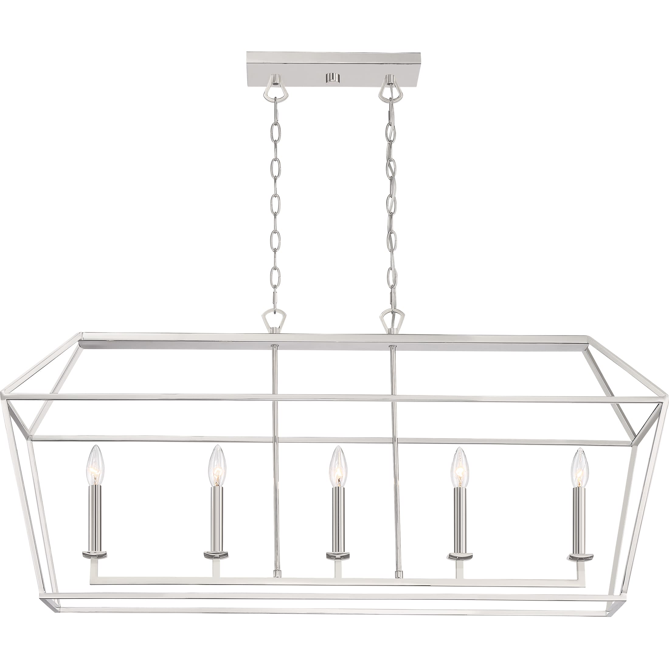 James Allan MVCH5689PNCK Polished Nickel Antelope 5 Light 42
