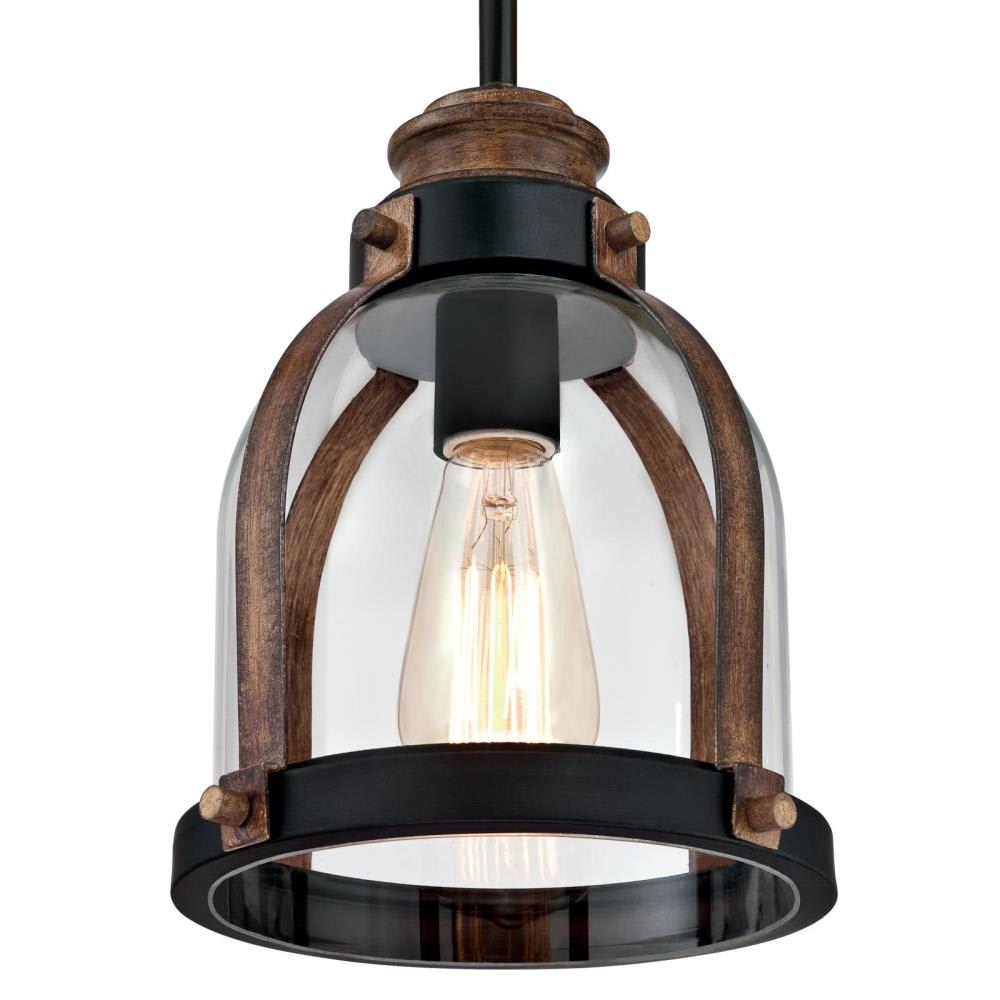 James Allan Wp60483orb Oil Rubbed Bronze Barnwood Lethbridge Single Light 8 Wide Wood Mini Pendant Lightingdirect Com