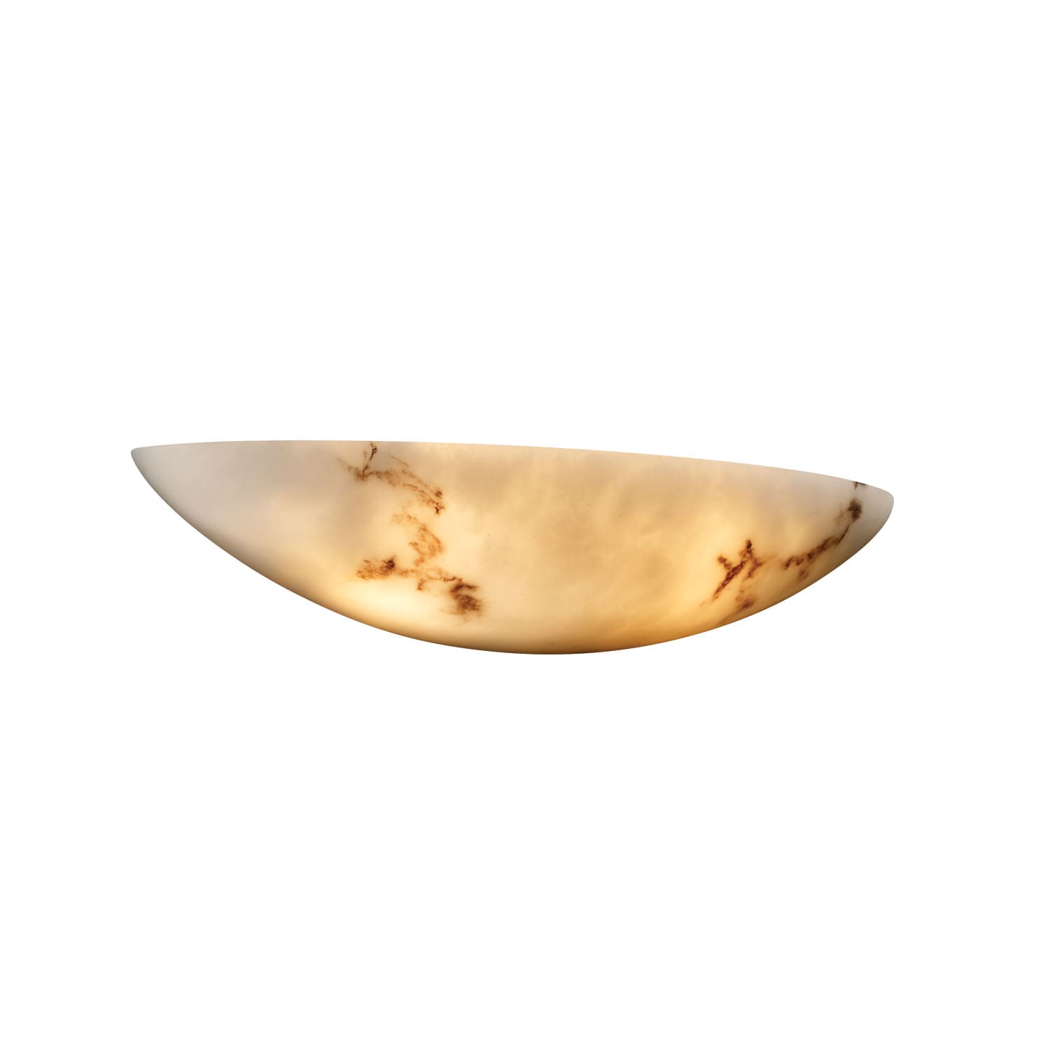Justice Design Group Lighting FAL-8431-20-CROM Lumenaria-Regency 1-Light Wall Sconce-Round Flared Shade Faux Alabaster Polished Chrome 