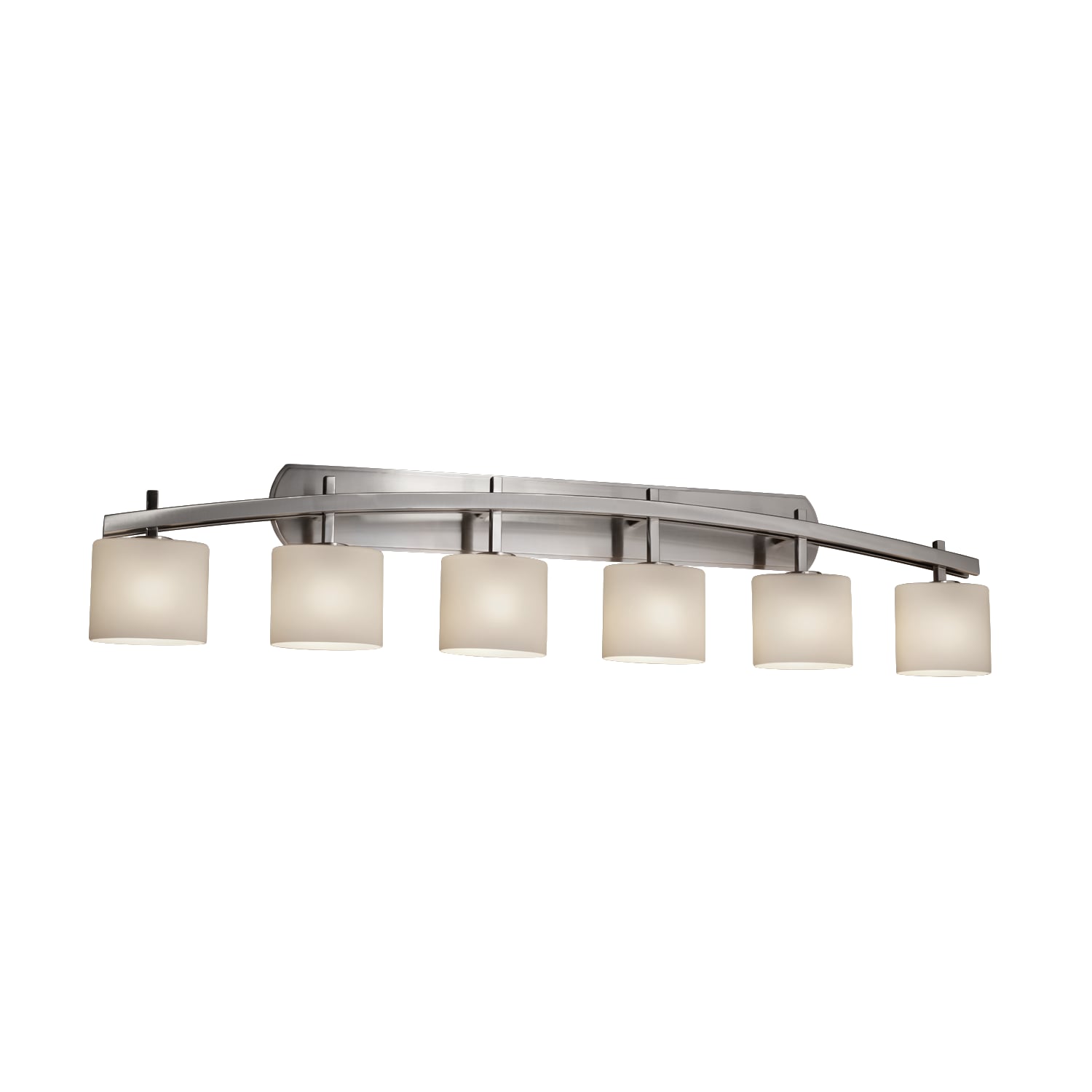 6 light vanity fixture brushed nickel