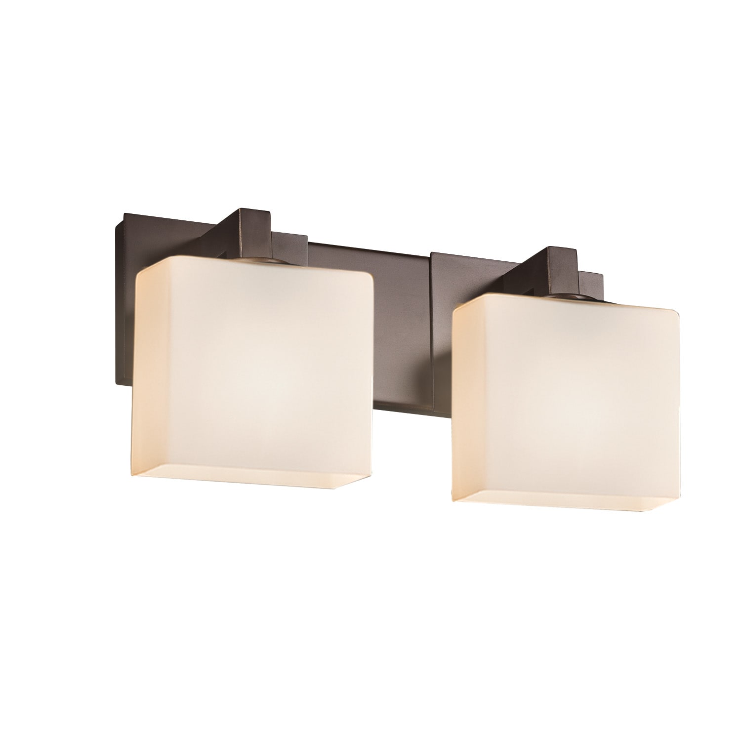 Justice Design Group Lighting FSN-8702-30-WEVE-DBRZ Oval Shade Weave Light Bath Bar Dark Bronze