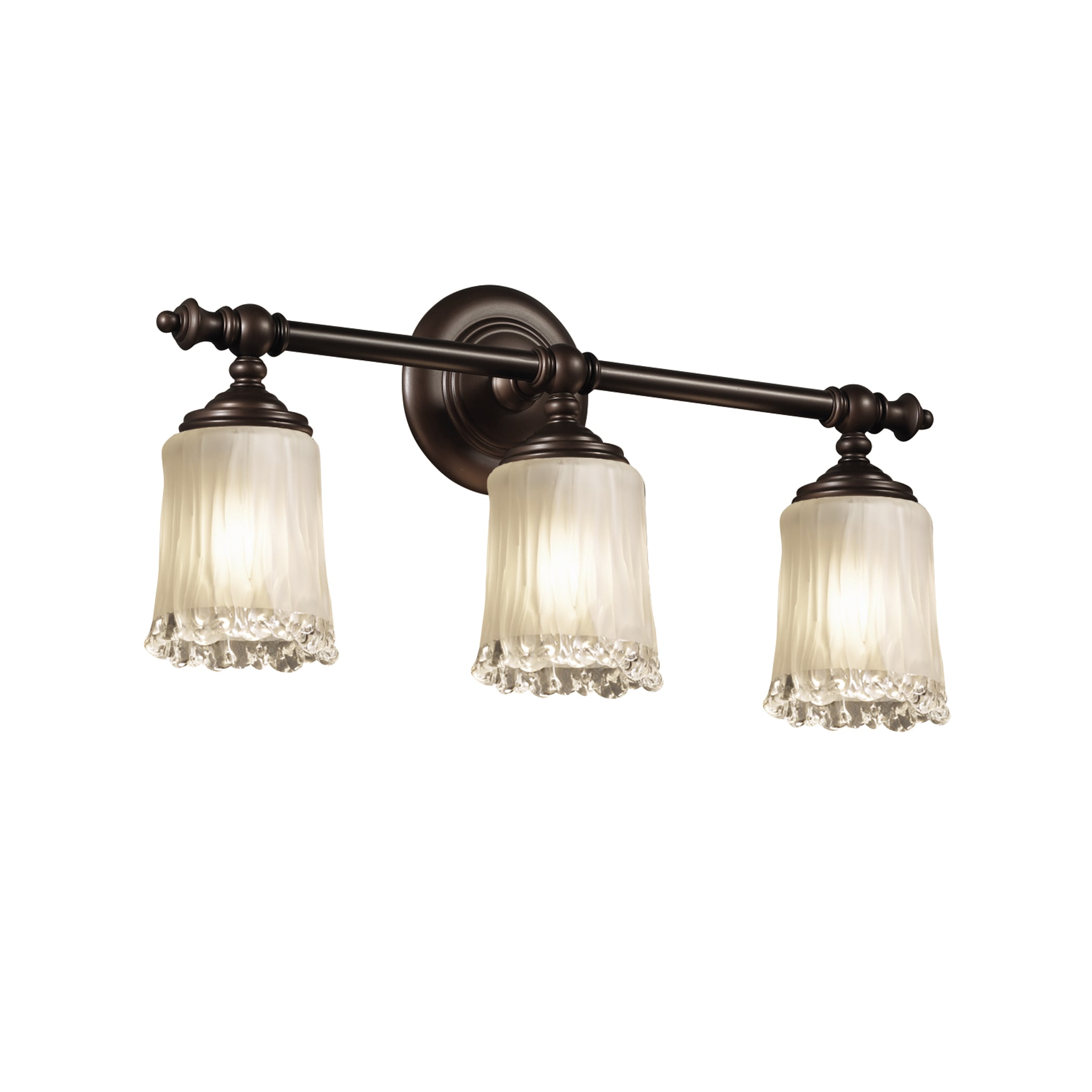 Justice Design Group GLA-8523-16-WTFR-MBLK Matte Black Veneto Luce 4.5"  Cylinder Bathroom Vanity Light - FaucetDirect.com