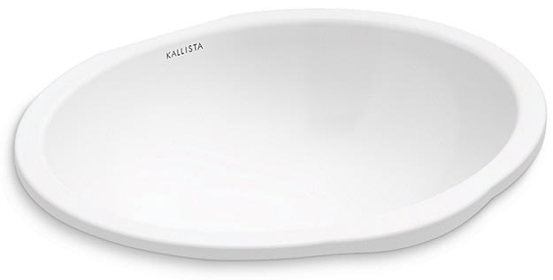 Kallista P74237-WO-0 Stucco White Undermount Soft Oval