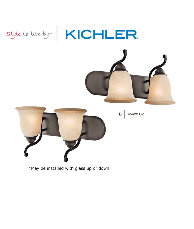 Kichler Camerena 1ライト壁取り付け用燭台???6?Wで。Oldeブロンズ