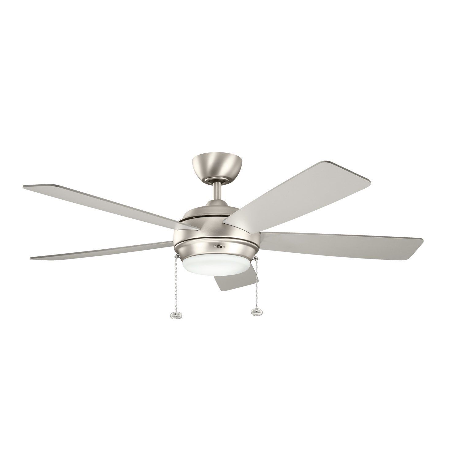 Kichler 300173ni Brushed Nickel Starkk 52 5 Blade Ceiling Fan With Kichler 300173ni Brushed Nickel Starkk 52 5 Blade Ceiling Fan With Blades And Light Kit Lightingdirect Com