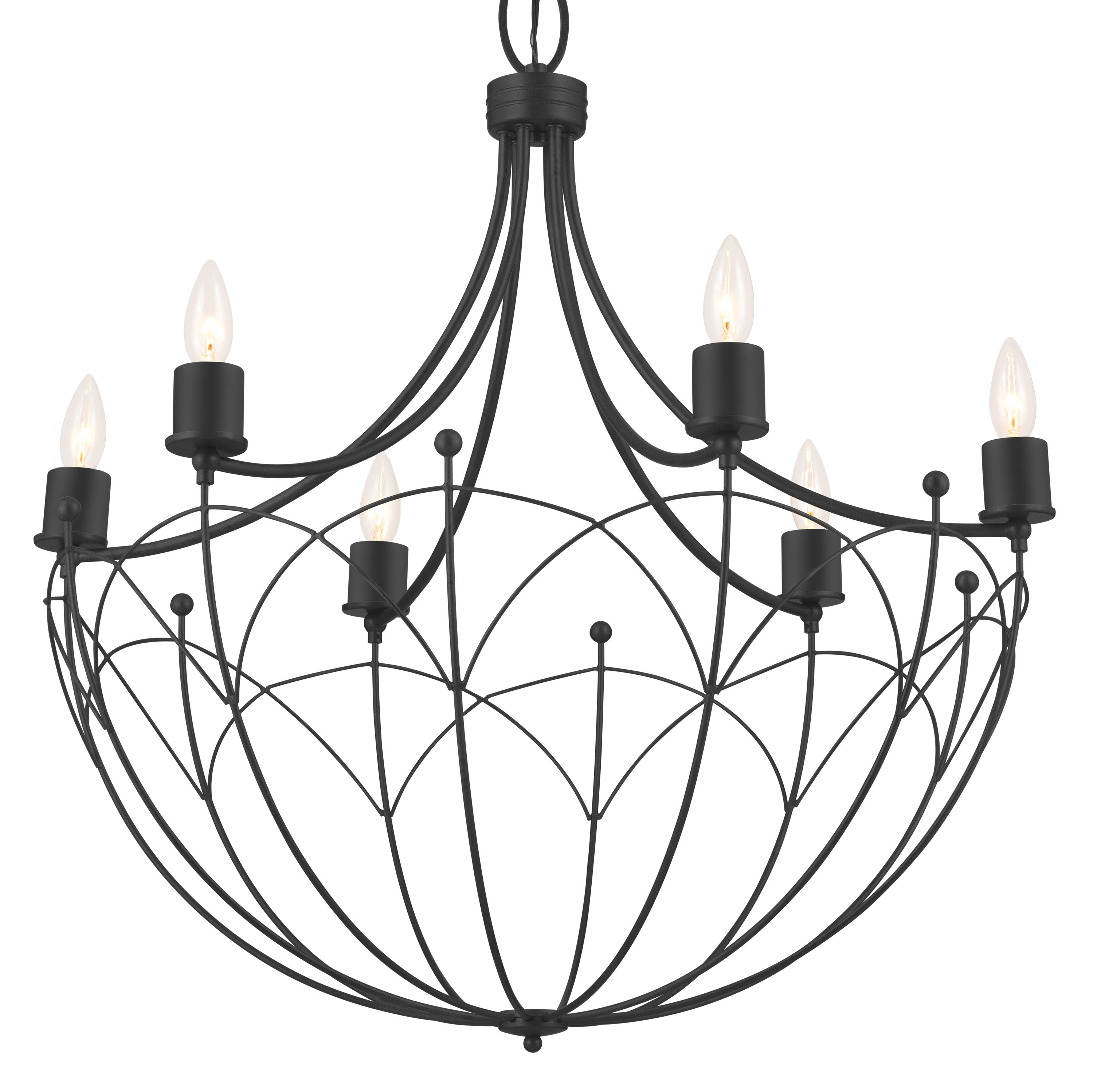 Freesia 8 Light Oval Chandelier Black | Kichler Lighting