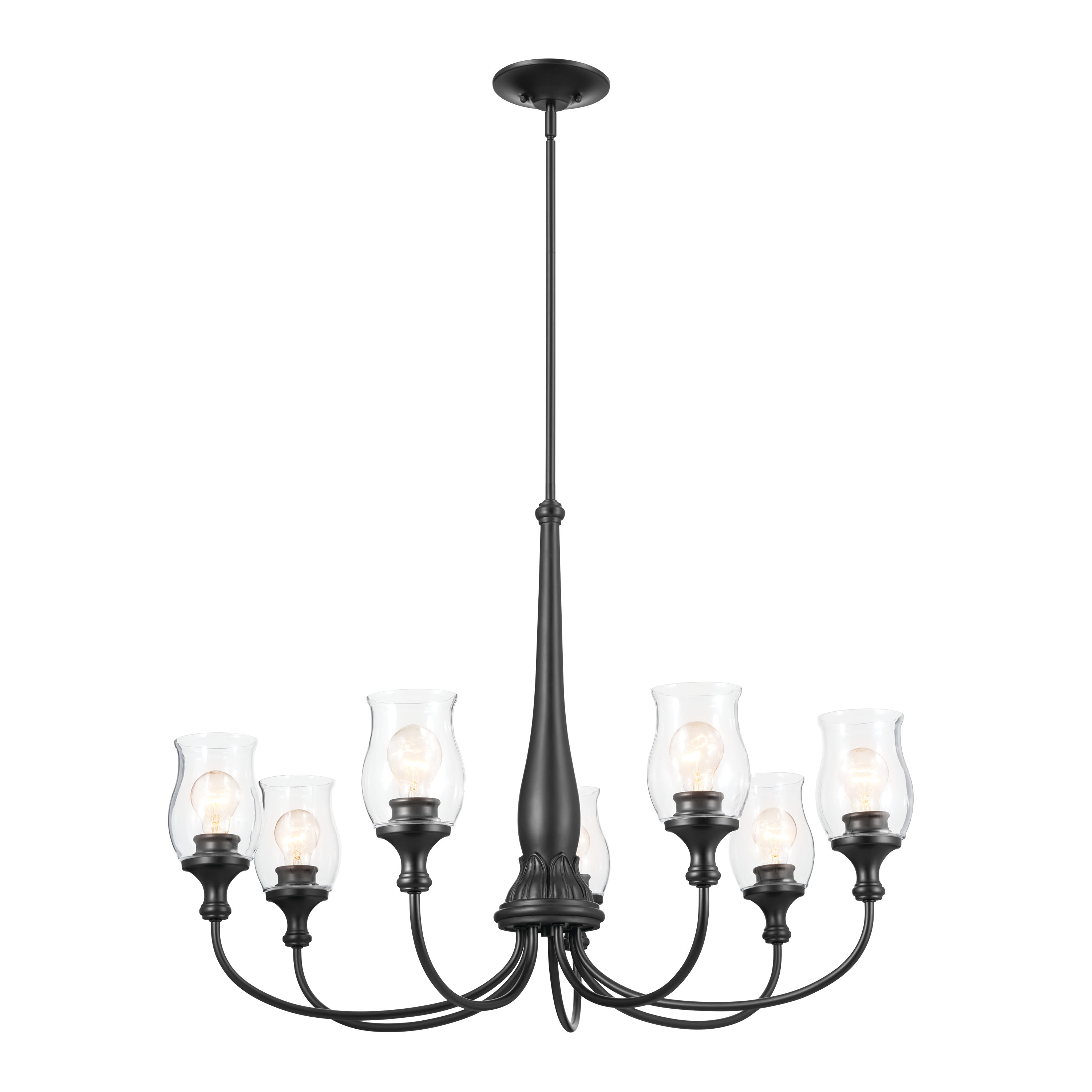 Kichler 52469BK Black Melis 7 Light 36