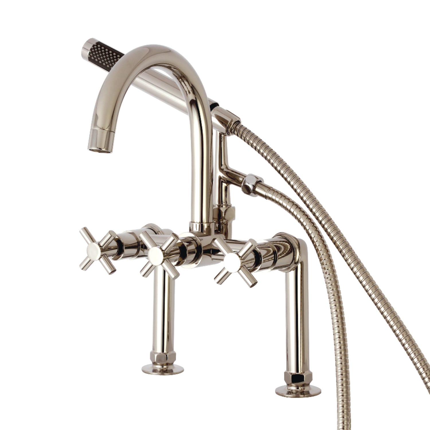 Kingston Brass Ae8106dx Polished Nickel Concord Deck Mounted