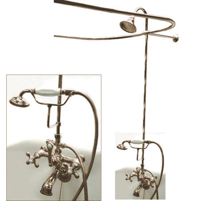Kingston Brass Vintage Clawfoot Tub Faucet Hand Shower Cradle Home