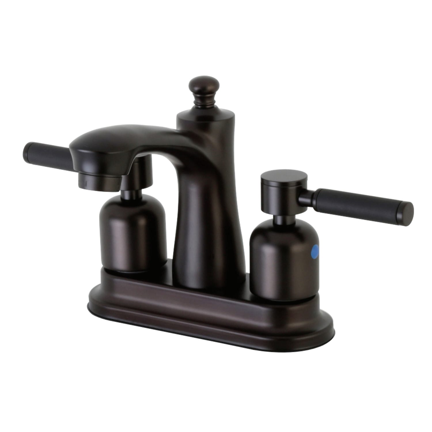 Kingston Brass Fb7625dkl Oil Rubbed Bronze Kaiser 1 2 Gpm Centerset Bathroom Faucet With Rubber Coated Lever Handles Includes Pop Up Drain Assembly Faucet Com