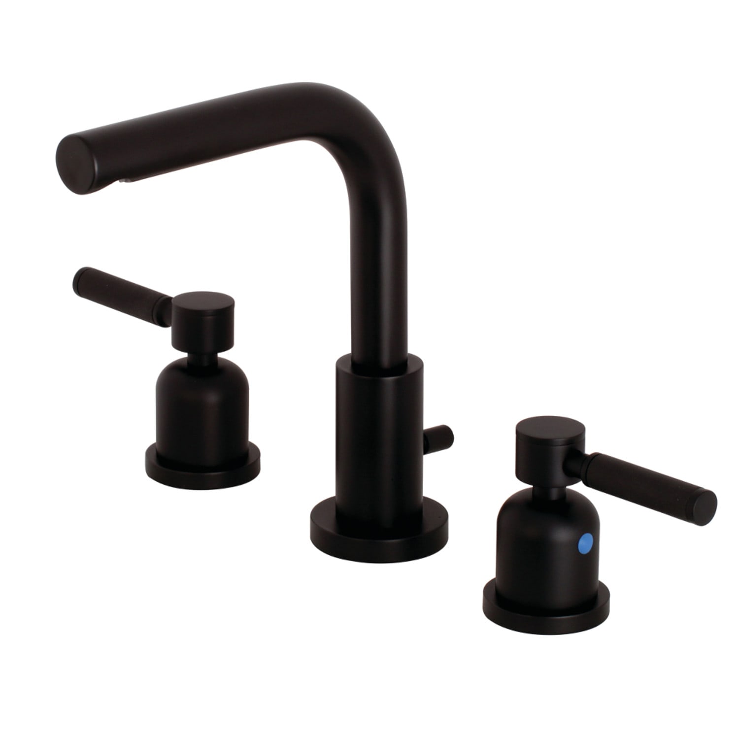 Kingston Brass Fsc8950dkl Matte Black Kaiser 1 2 Gpm Widespread Bathroom Faucet With Pop Up Drain Assembly Faucet Com