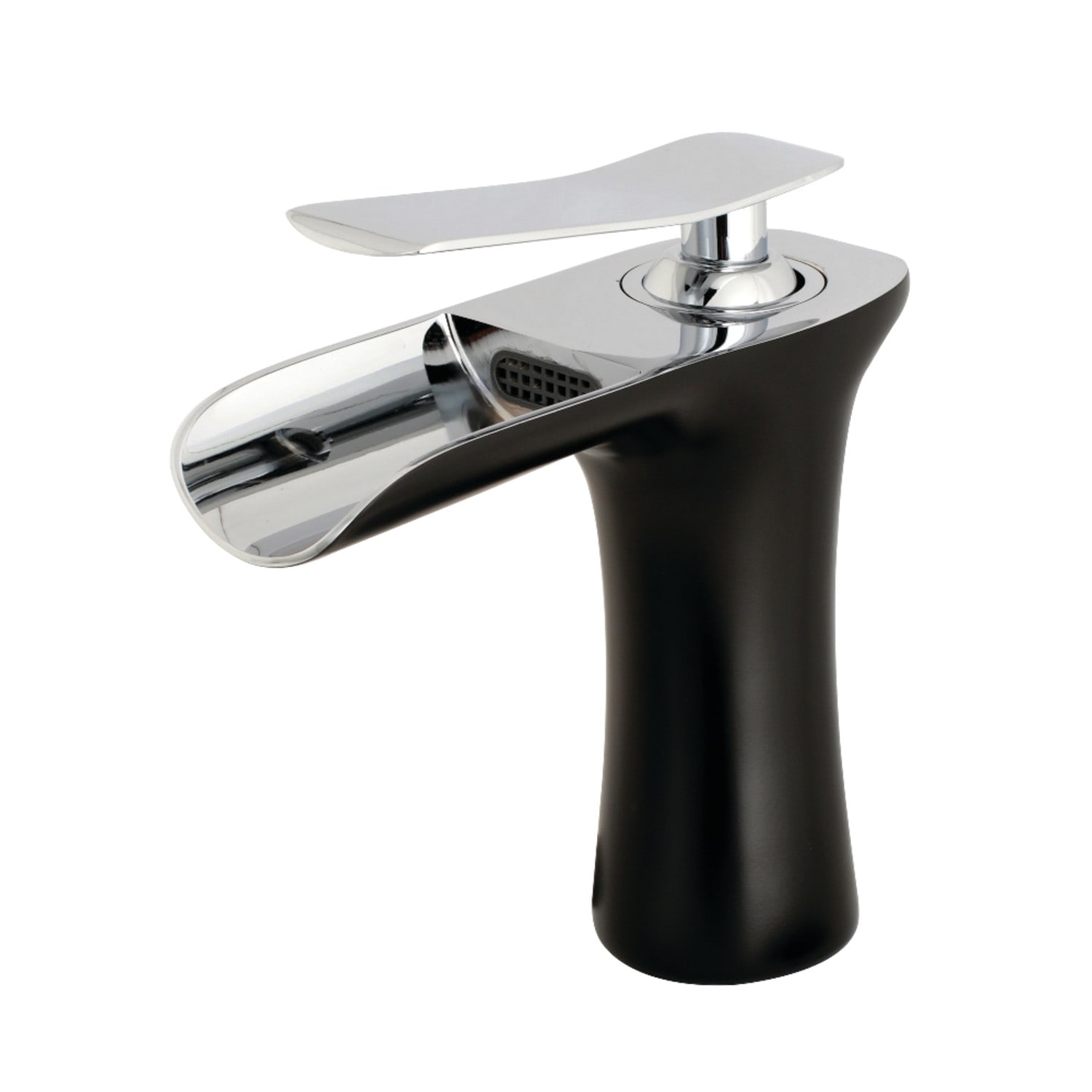 Kingston Brass Ls8427qll Matte Black Polished Chrome Executive