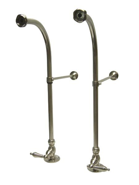 Polished Brass Kingston Brass CC452ML Vintage Rigid Freestand Supplies with Stop Brass Lever Handle 23-Inch 