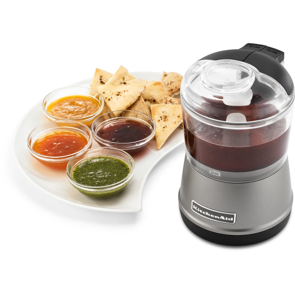 KitchenAid KFC3511 3.5 Cup Food Chopper with One Touch Operation and 2  Speeds 883049243696