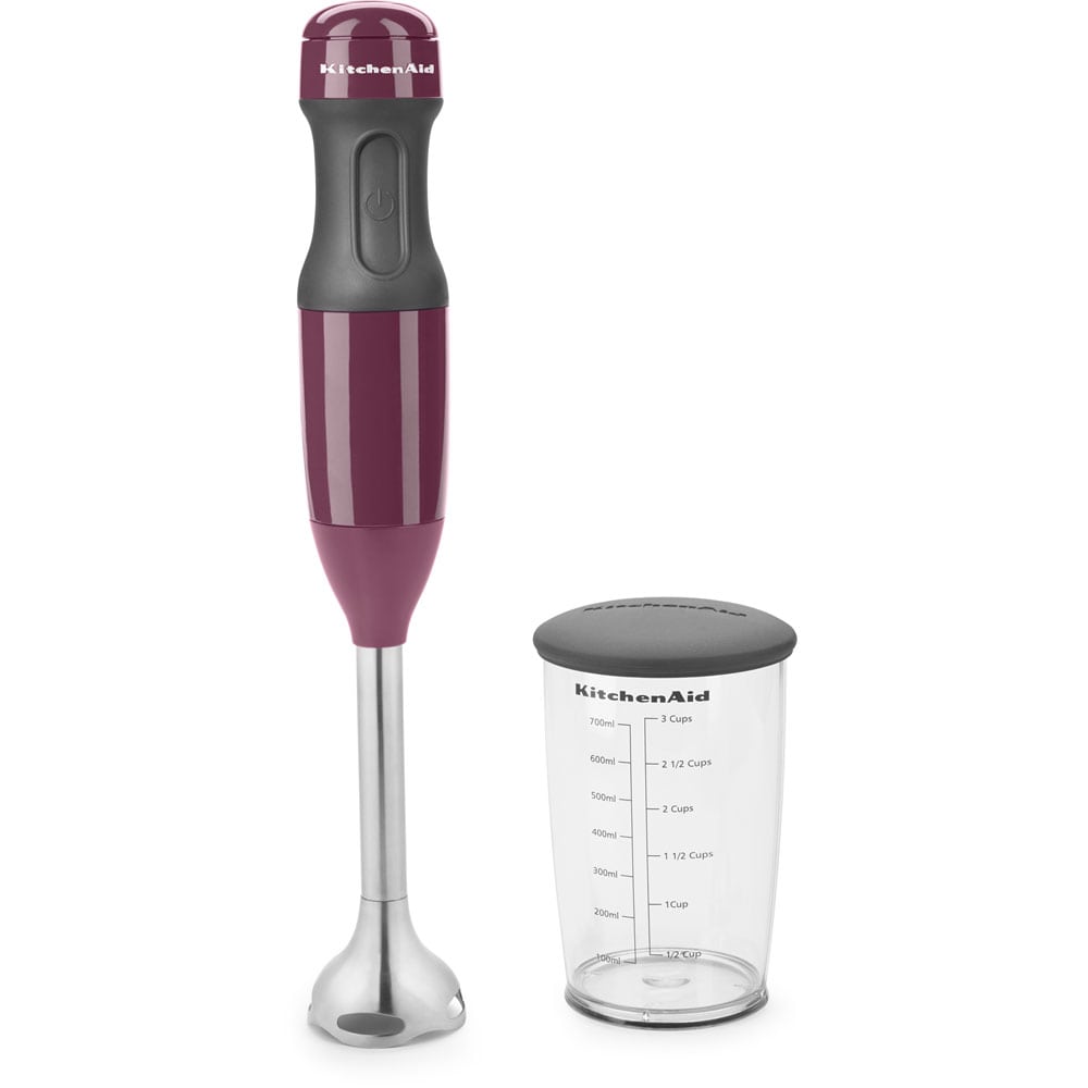 KitchenAid KHB1231BY Boysenberry 2 Speed Cup Immersion Blender Soft Grip Handle - VentingDirect.com