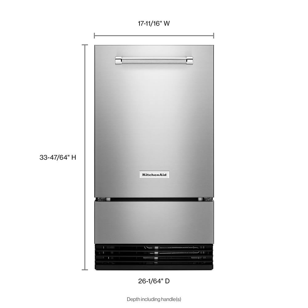 Kitchenaid Kuid508h 18 Wide 35 Lbs. Capacity Built-In Ice Maker 