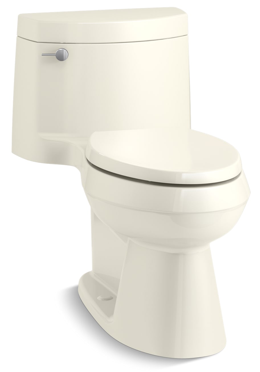 Kohler K 3619 96 Biscuit Cimarron 1 28 Gpf Elongated One Piece Comfort Height Toilet With Aquapiston Flush Technology Seat Included Faucetdirect Com