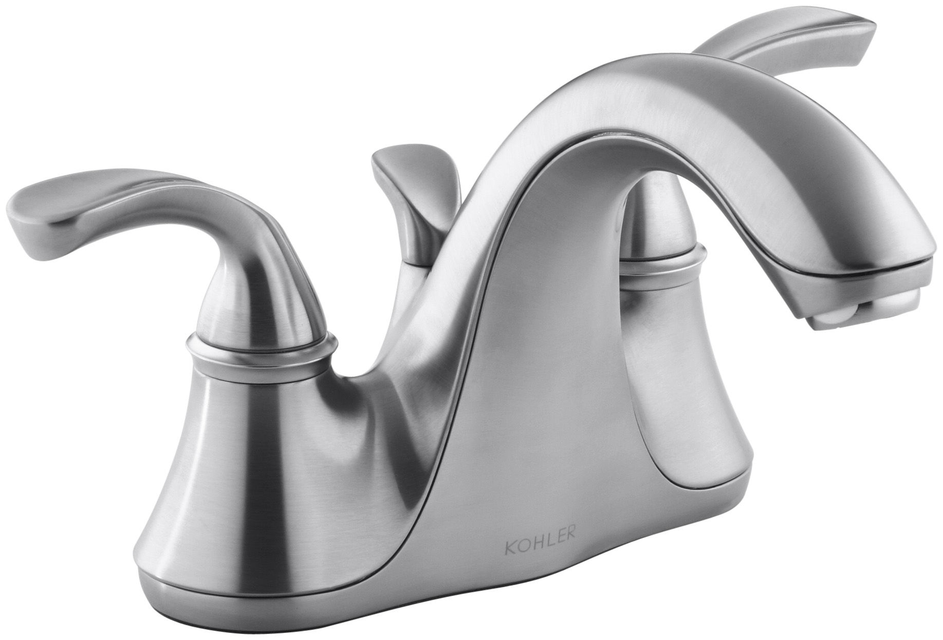 Kohler K 10270 4 G Brushed Chrome Forte Centerset Bathroom Faucet