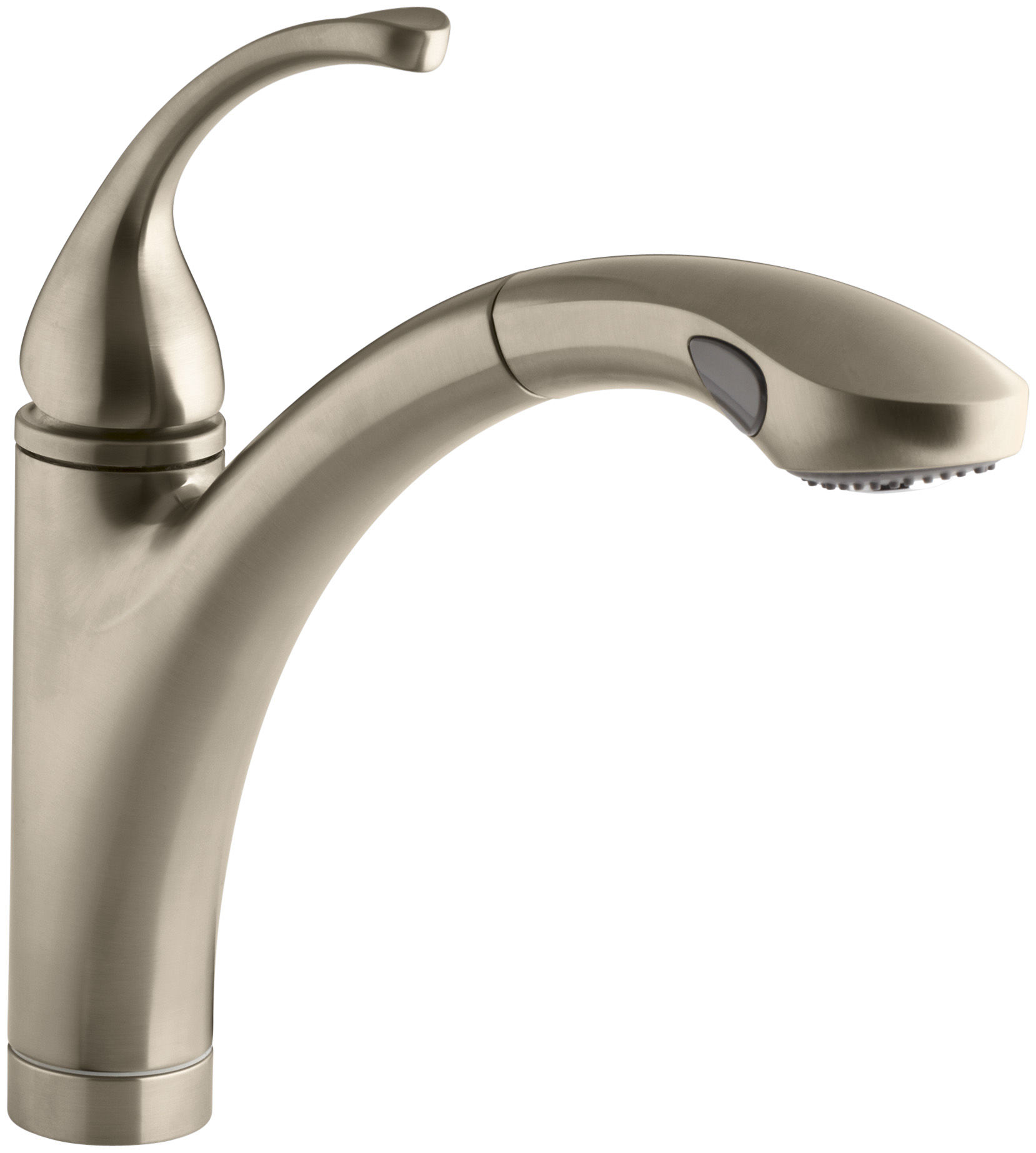 Kohler K 10433 Bn Brushed Nickel Forte Single Hole Or 3 Kohler K 10433 Bn Brushed Nickel Forte Single Hole Or 3 Kitchen Sink Faucet With 10 1 8 Pullout Spray Spout Masterclean Sprayface Com