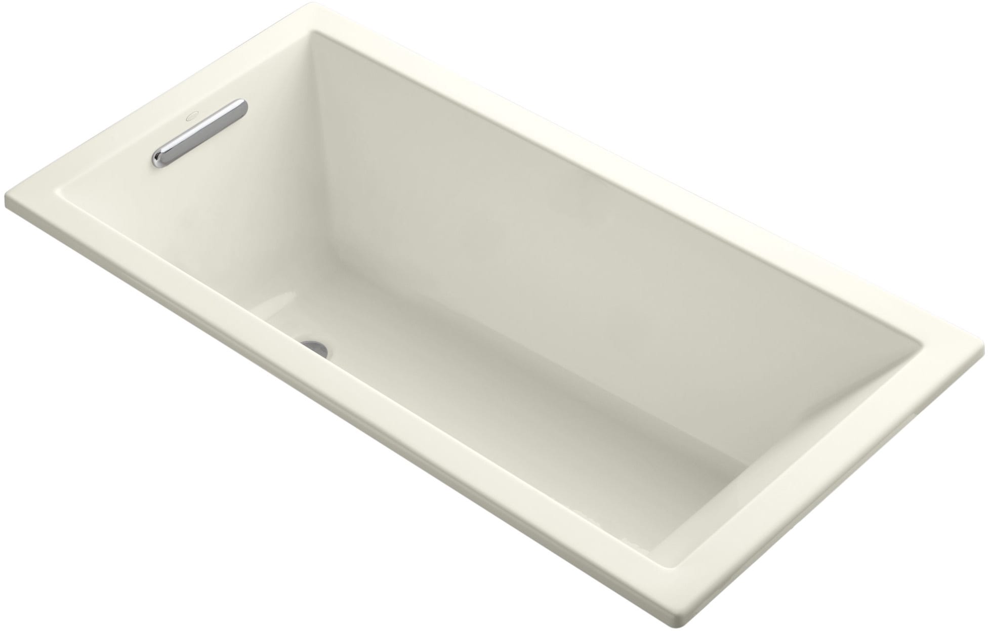 Kohler K-1121-0 White Underscore Collection 60 Drop In Deep Soaker Bath  Tub with Slotted Overflow and Reversible Drain 