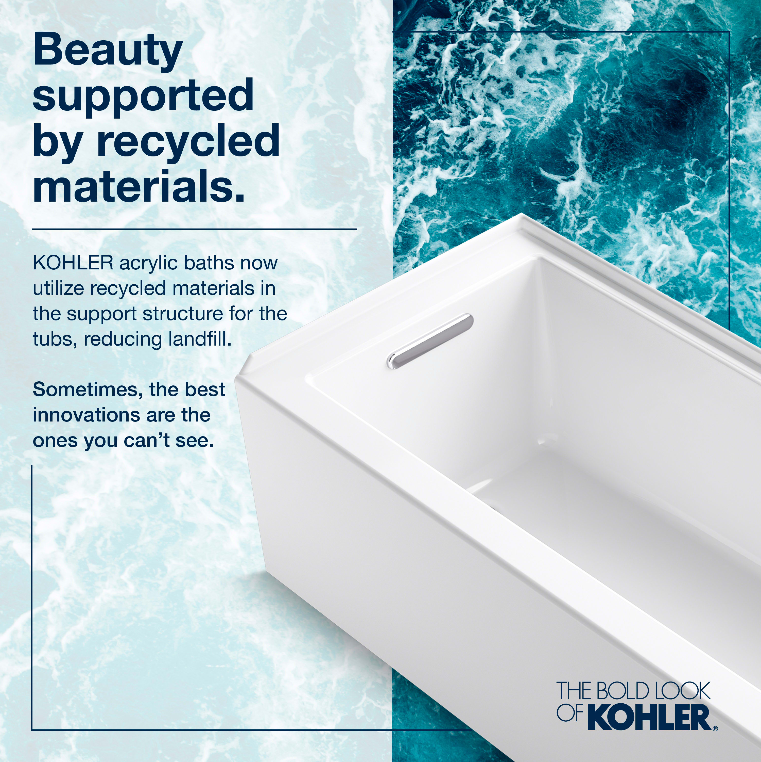 Kohler K-1168-GHW-7 Black Black Underscore Rectangle 60