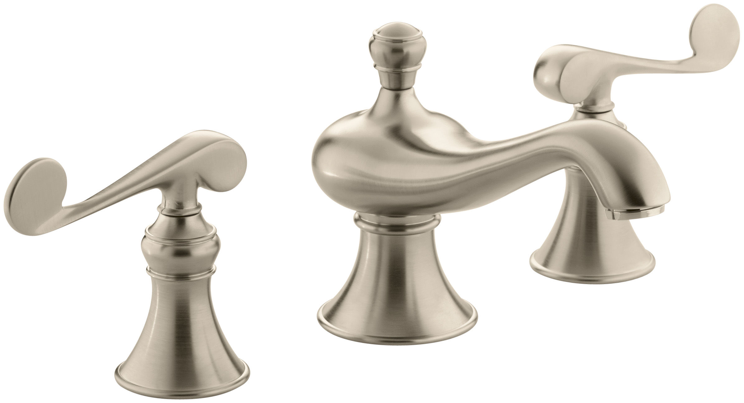 Kohler K 16102 4 Pb Polished Brass Revival Widespread Bathroom Faucet With Ultra Glide Valve Technology Free Metal Pop Up Drain Assembly With Purchase Faucetdirect Com