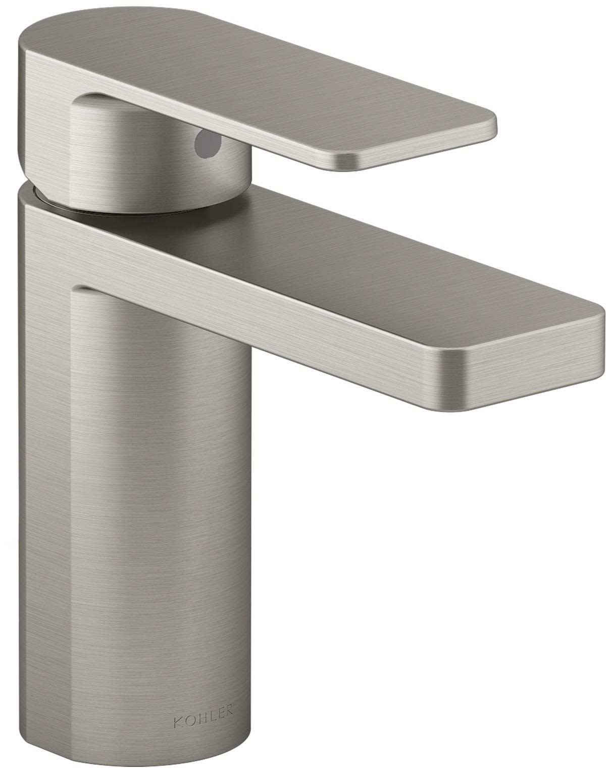 Kohler K 23472 4 Bn Vibrant Brushed Nickel Parallel 1 2 Gpm Single Hole Bathroom Faucet With Pop Up Drain Assembly Faucetdirect Com