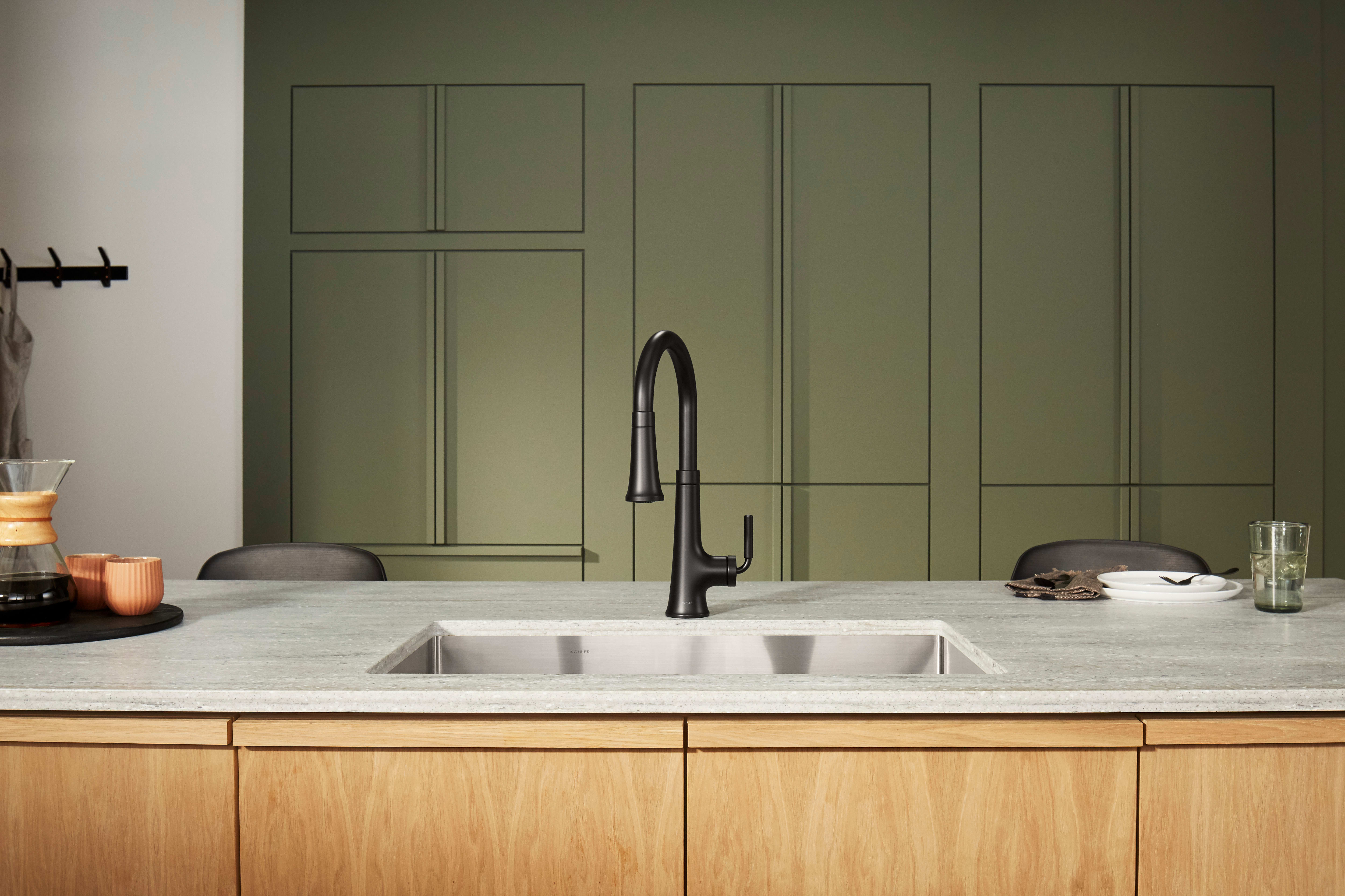Kohler K-23766-CBL Polished Chrome Matte Black Tone
