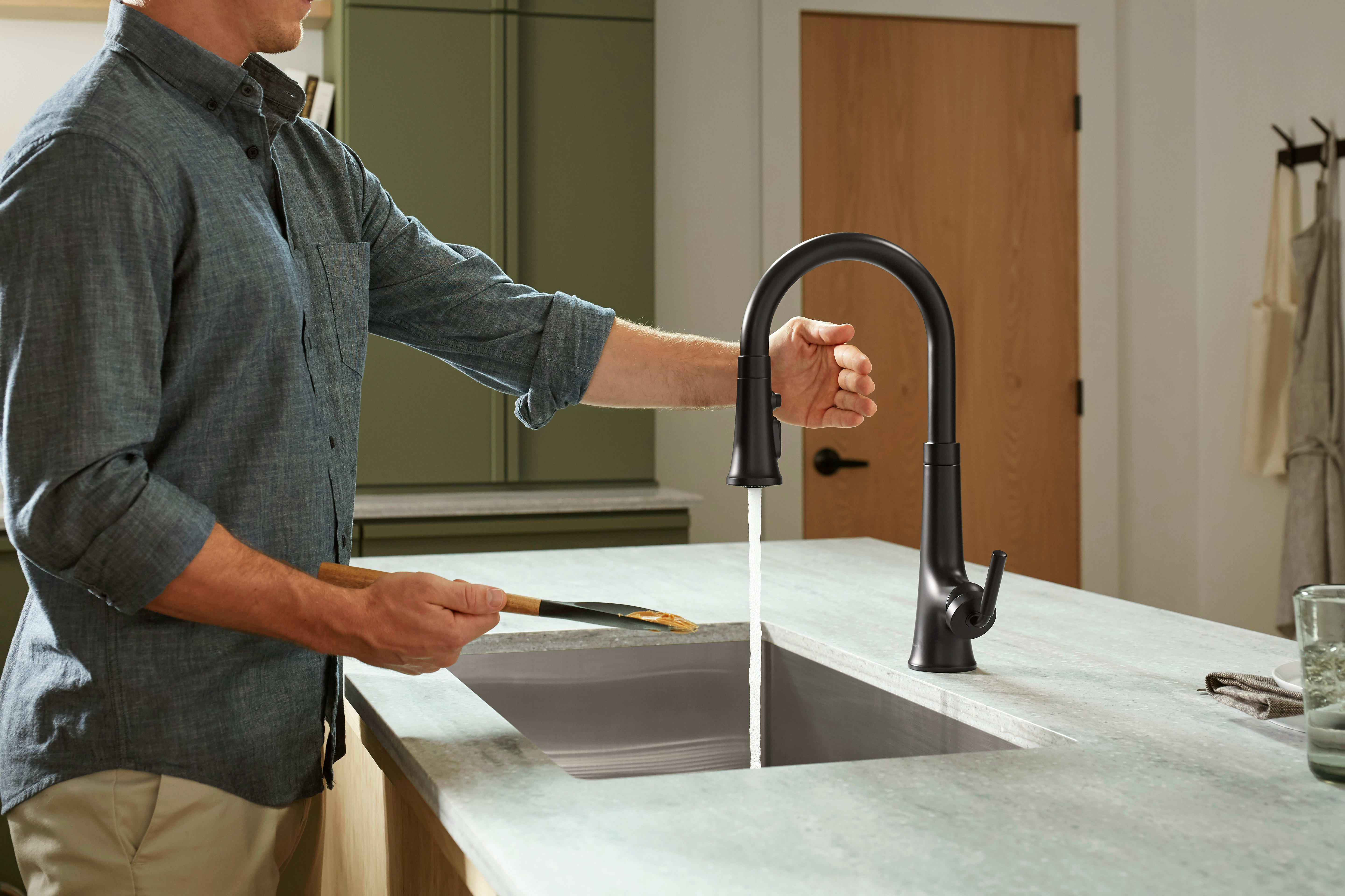 Kohler K-23766-CBL Polished Chrome Matte Black Tone