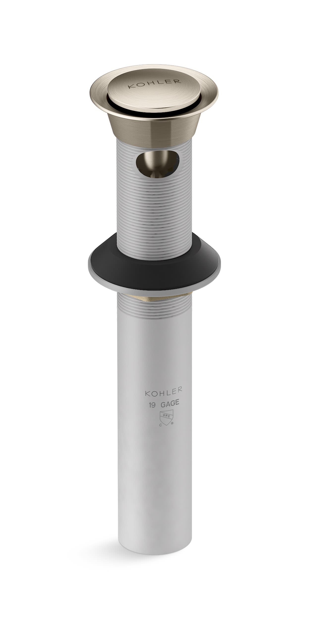Kohler K-25322-SN Vibrant Polished Nickel Pop-Up Clicker