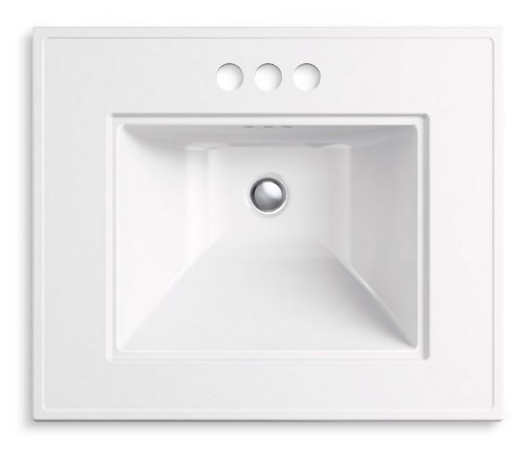 Dune KOHLER K-2345-4-NY Memoirs Bathroom Sink Basin with Stately Design and 4 Centers
