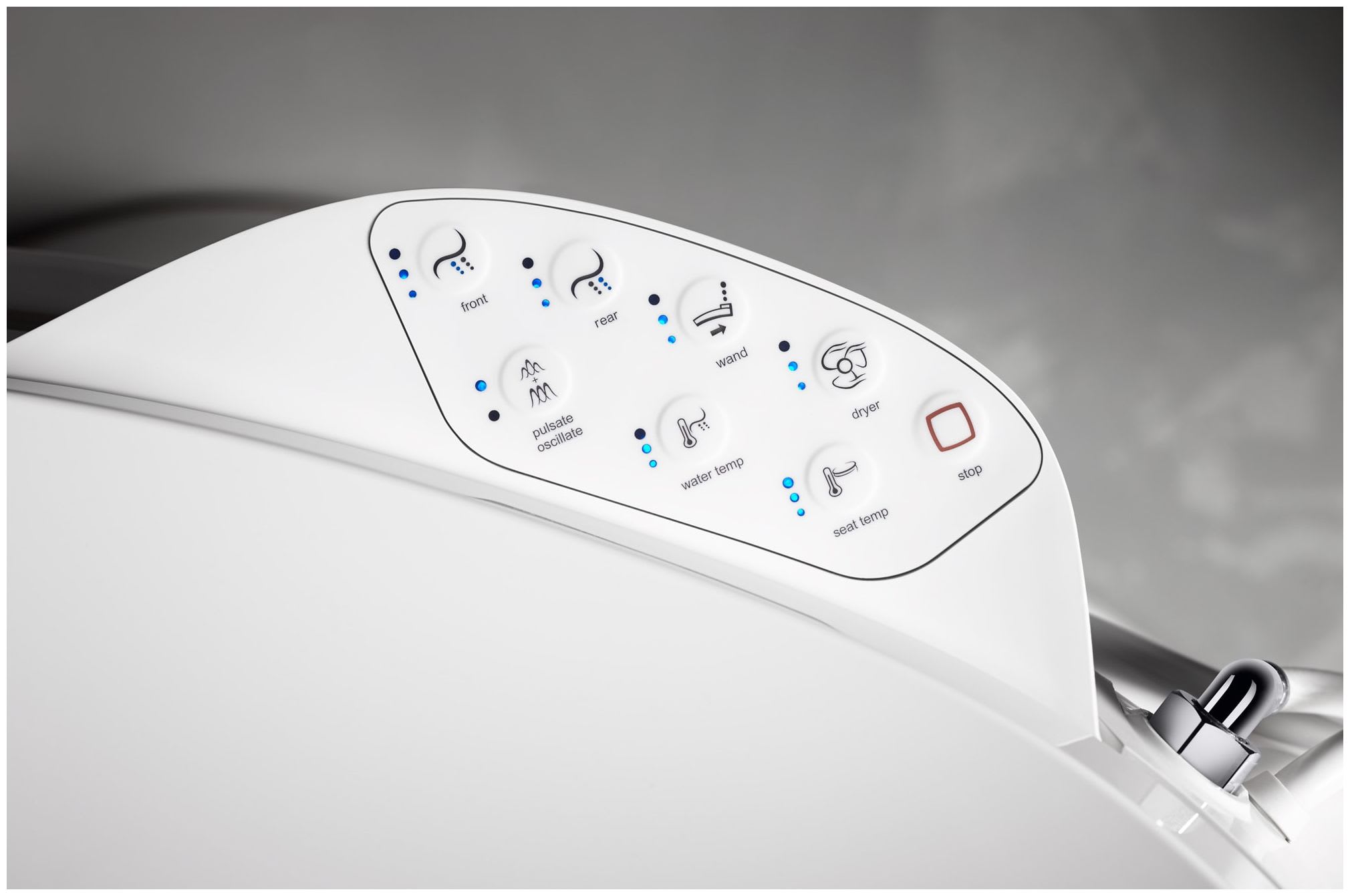 Kohler K-4108-0 C3 230 Elongated Bidet Toilet Seat with Touchscreen Remote White