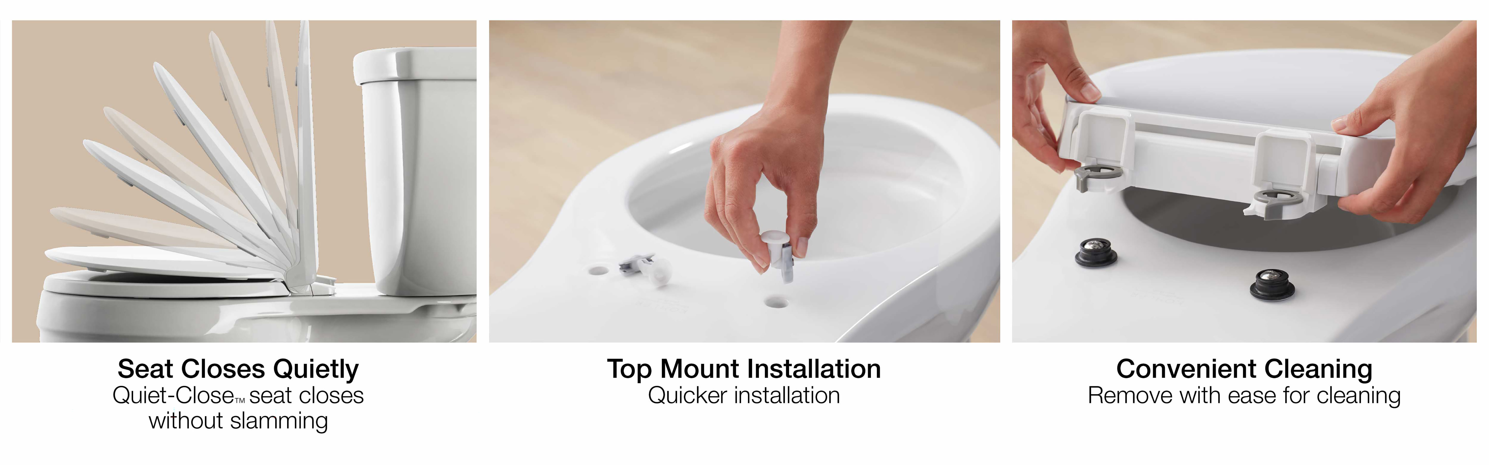 Kohler K4639RLK4 Cashmere Cachet ReadyLatch RoundFront