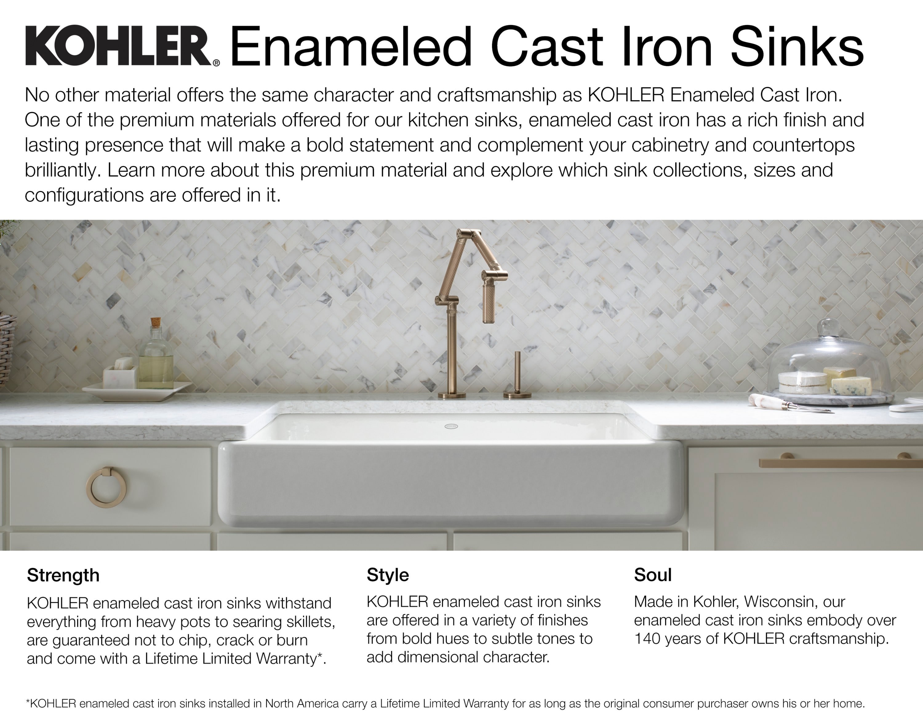 Kohler K 5832 5u 0 White Bakersfield 31 Single Basin Under Mount Kohler K 5832 5u 0 White Bakersfield 31 Single Basin Under Mount Enameled Cast Iron Kitchen Sink Faucet Com