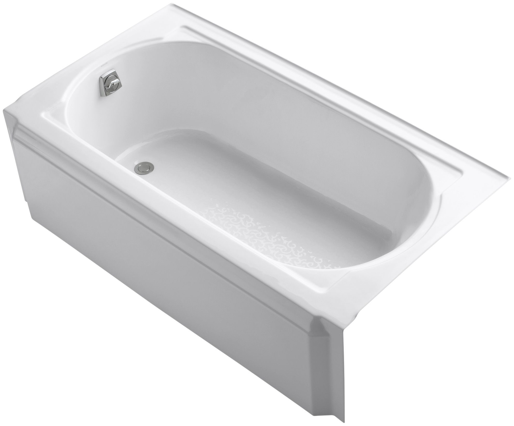 KOHLER Memoirs 60 in. x 34 in. Soaking Bathtub with Right-Hand Drain in White