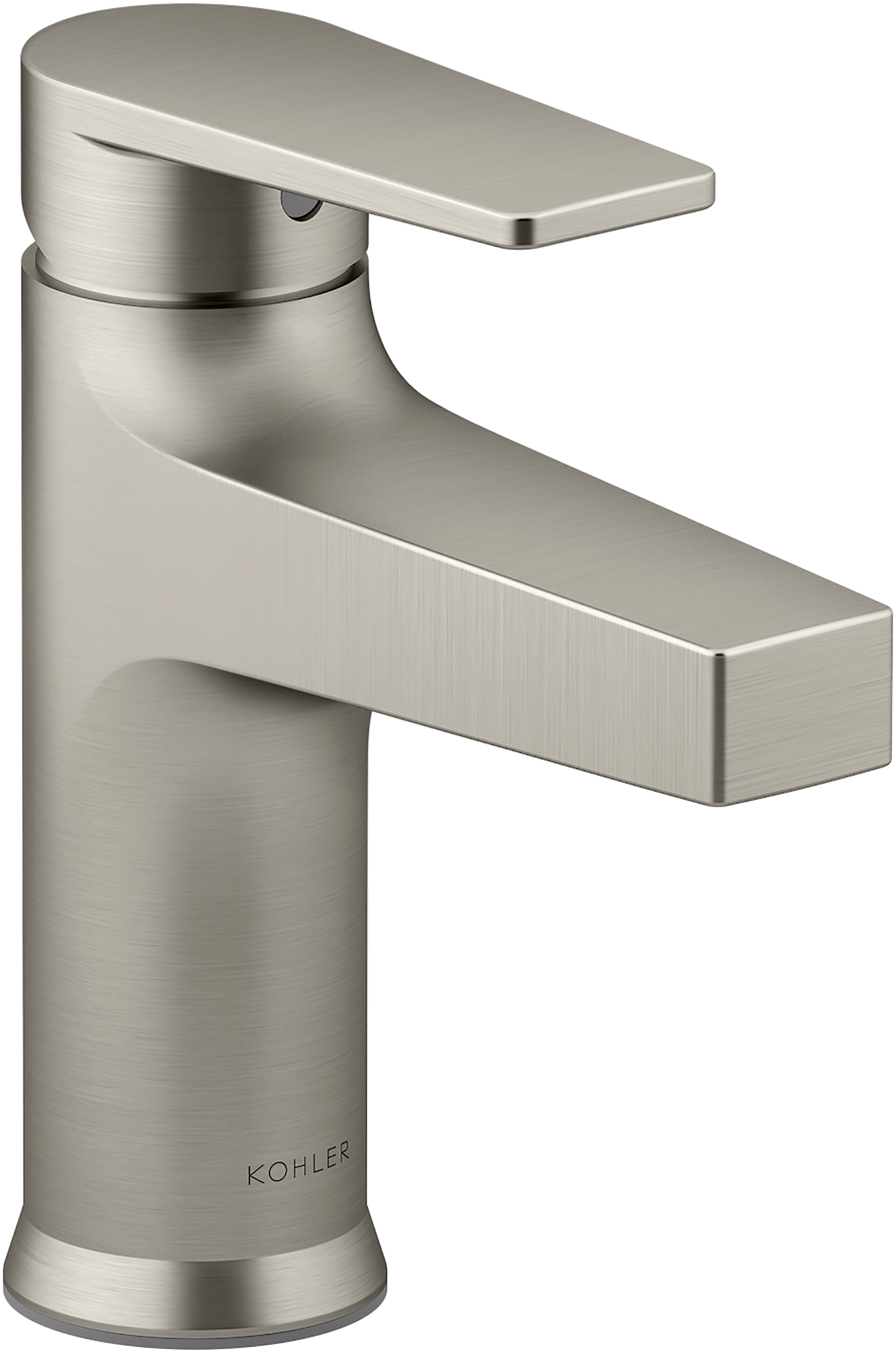 Kohler K 74013 4 Bn Brushed Nickel Taut 1 2 Gpm Single Hole Bathroom Faucet With Pop Up Drain Assembly Faucetdirect Com