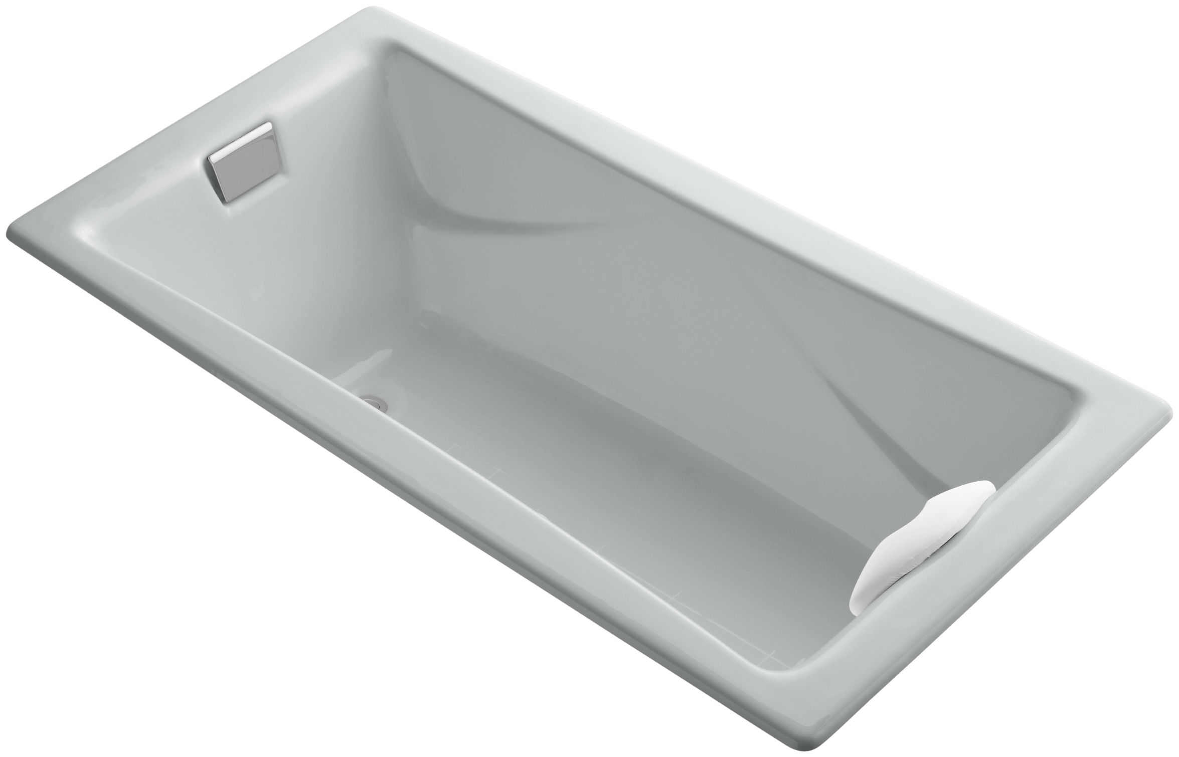 KOHLER Tea-for-Two 72 in. Rectangular Drop-in Bathtub in Indigo Blue