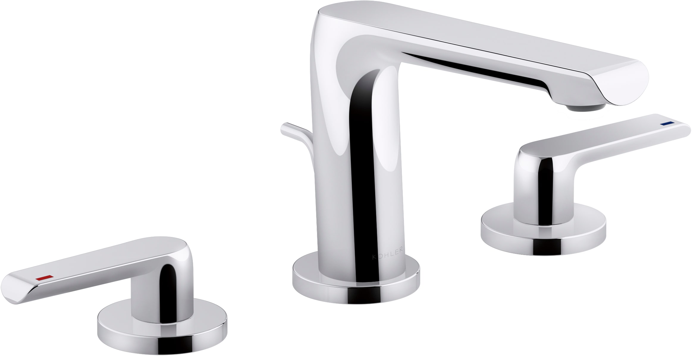 Kohler K-97352-4-CP Polished Chrome Avid 1.2 GPM Widespread Bathroom Faucet  with Pop-Up Drain Assembly 