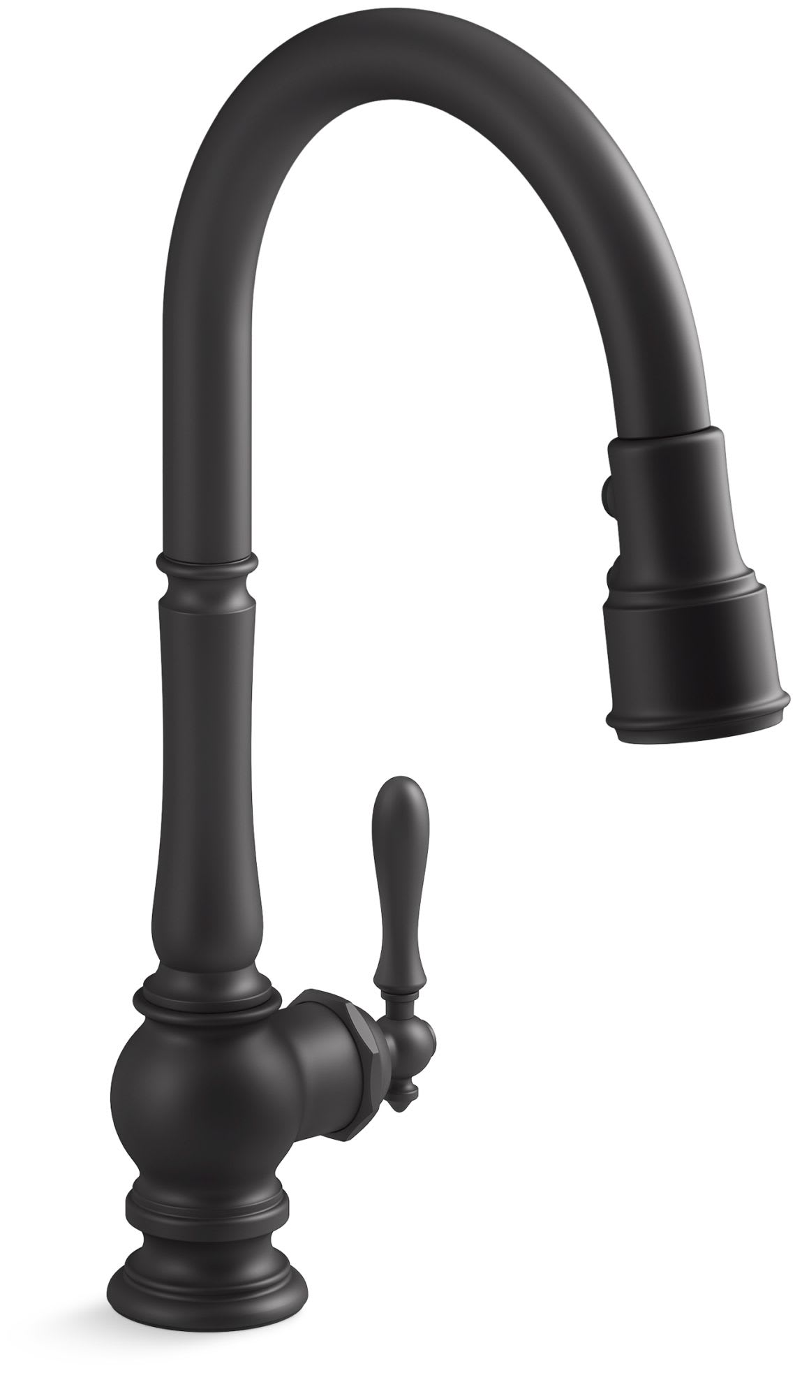 KOHLER Artifacts Swing Spout Single-Handle Standard Kitchen Faucet in Oil Rubbed Bronze