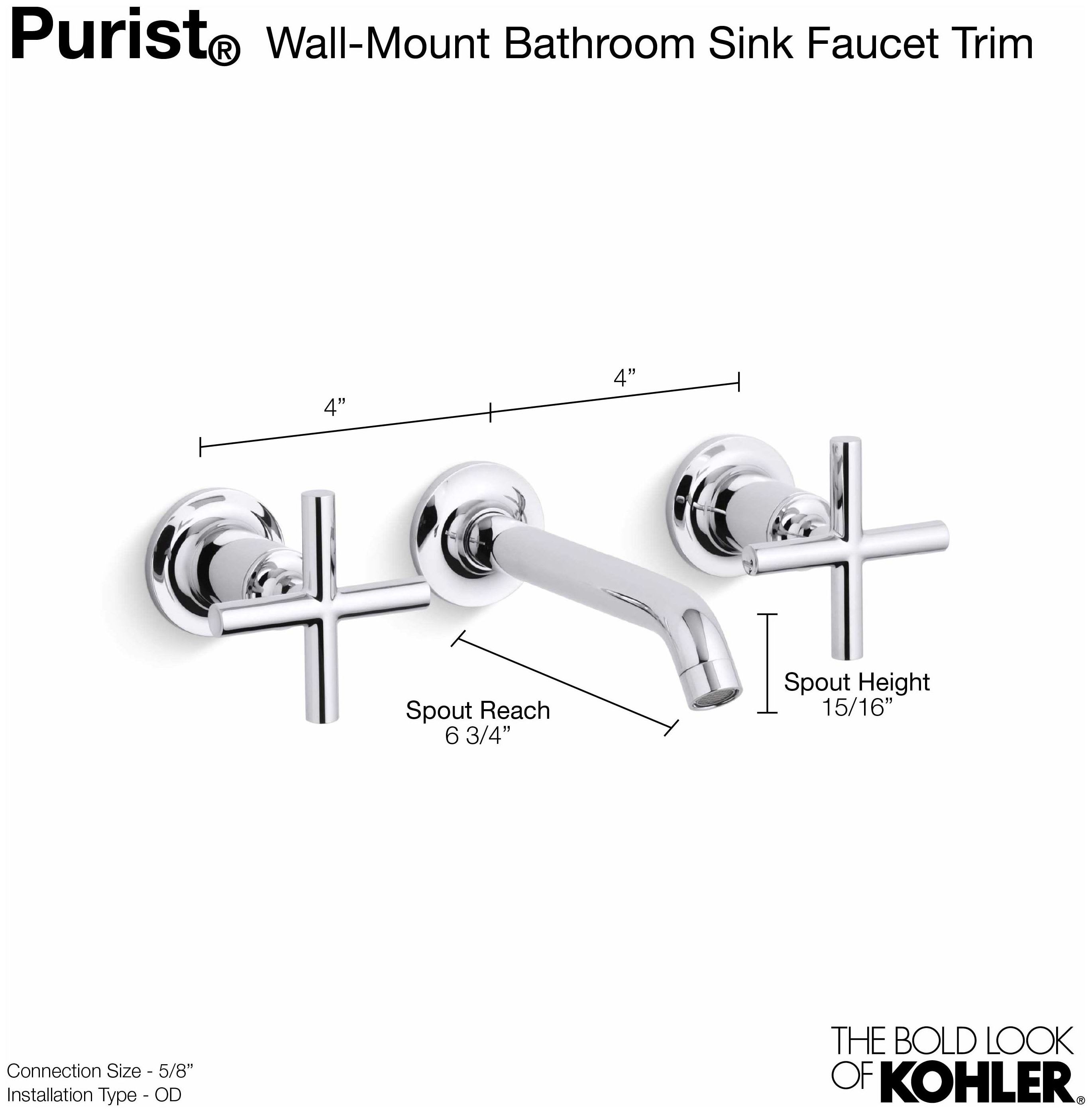 Kohler K-14444-BN Purist Wall Mounted Euro Toilet Paper