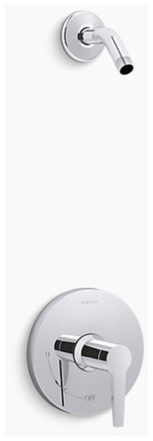 るー Kohler K-TLS97077-4-CP Polished Chrome Pitch Shower Only