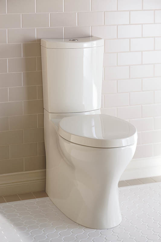 KOHLER Highline 10 In. Rough In 2-Piece 1.28 GPF Single Flush Elongated Toilet In Biscuit Seat Not Included K-3713-96 - The Home Depot