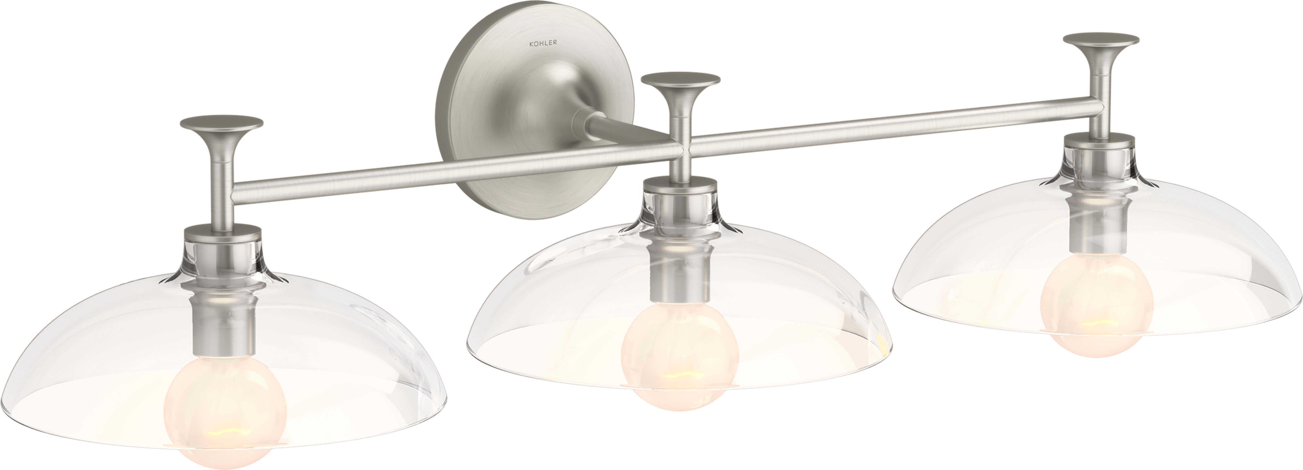 Kohler Lighting 31770 SC03 BNL Brushed Nickel Tone 3 Light 32 Wide Vanity Light LightingDirect