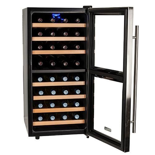 32 bottle dual zone thermoelectric wine cooler