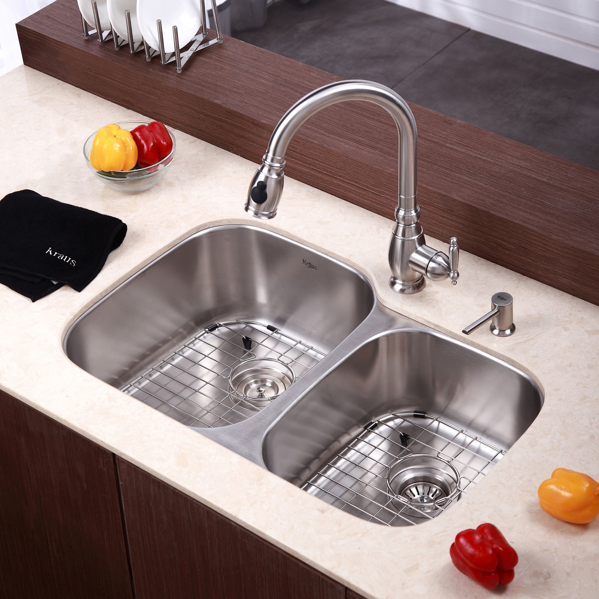 Satin Finish Stainless Steel Kitchen Sinks Image Sink And Toaster Water Creation Undermount Small Radius Stainless Steel 30 In 0 Hole