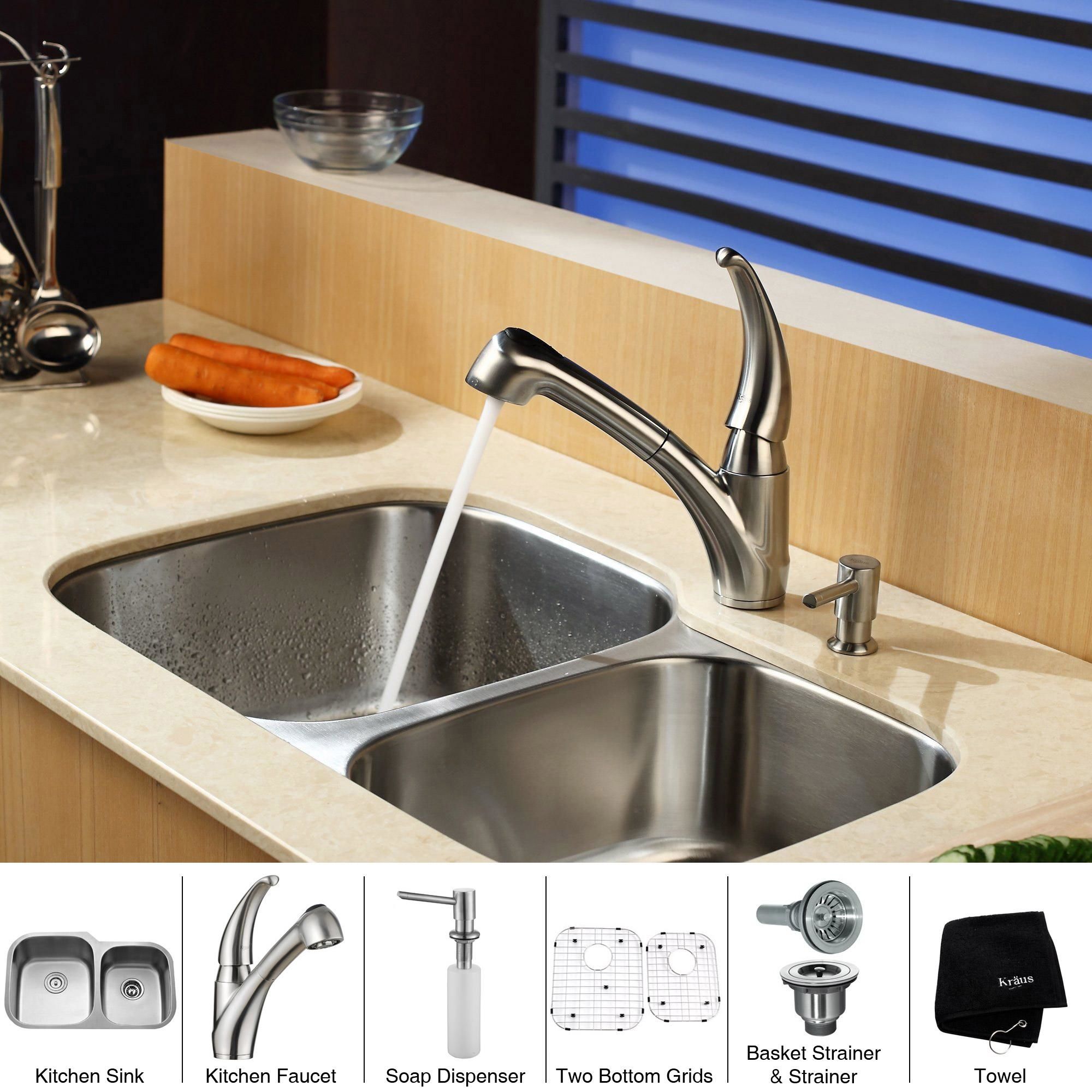 Kraus Kbu24 Kpf2110 Sd20 Stainless Steel Kitchen Combo 32