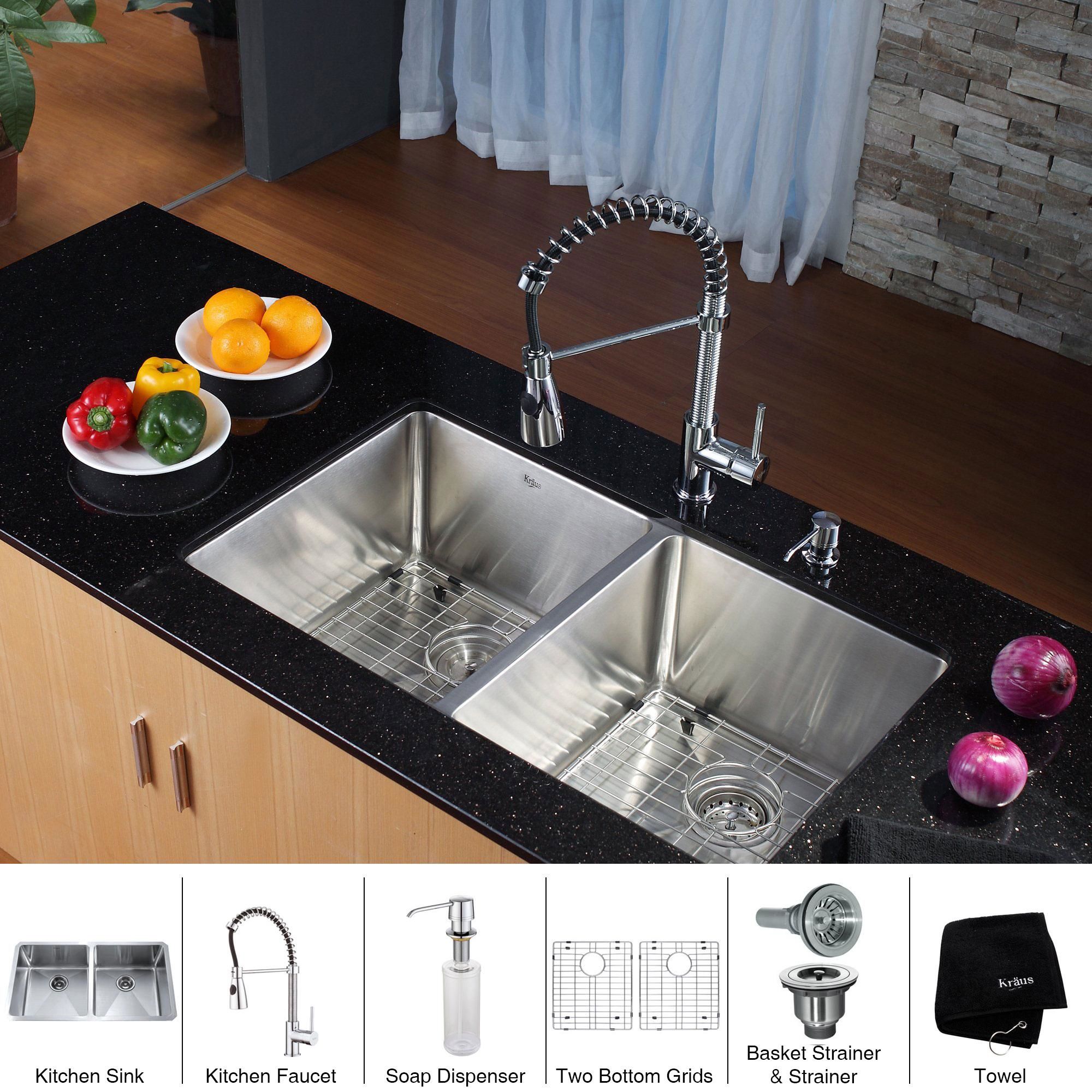 metal kitchen sink and cabinet combo kraus khu102 33 kpf1612 ksd30ch stainless steel chrome metal kitchen sink and cabinet combo kraus khu102 33 kpf1612 ksd30ch stainless steel chrome