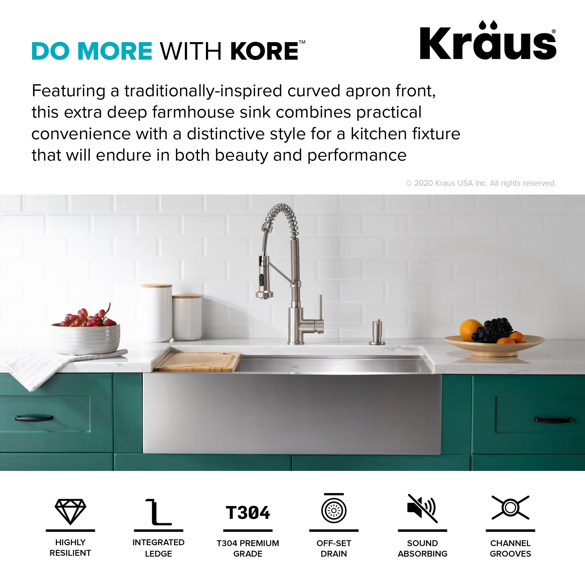 Kraus KWU110-32-100-75MB Kore 32 Undermount Single Basin